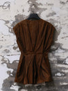 Mutedance 25 Spring/Summer Linen/Silk Waist Short Sleeve MD-MD25SS102-BROWN